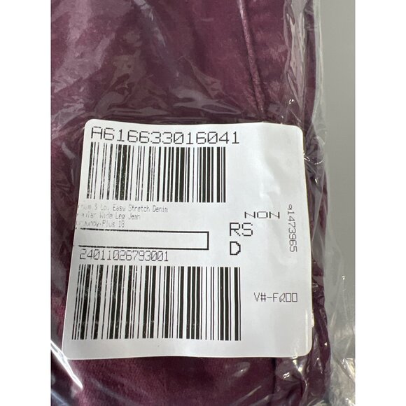 Denim and Co Easy Stretch Denim Regular Wide Leg Jean Burgundy Womens Plus 18 - Picture 2 of 6